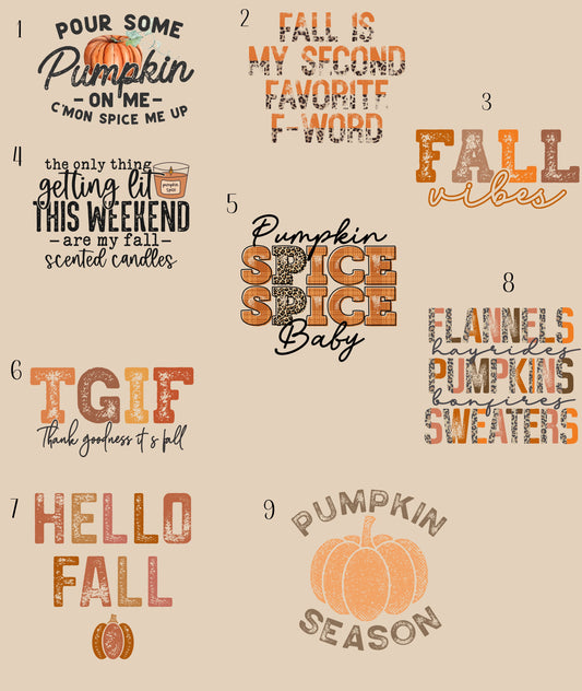 All the Fall things shirts