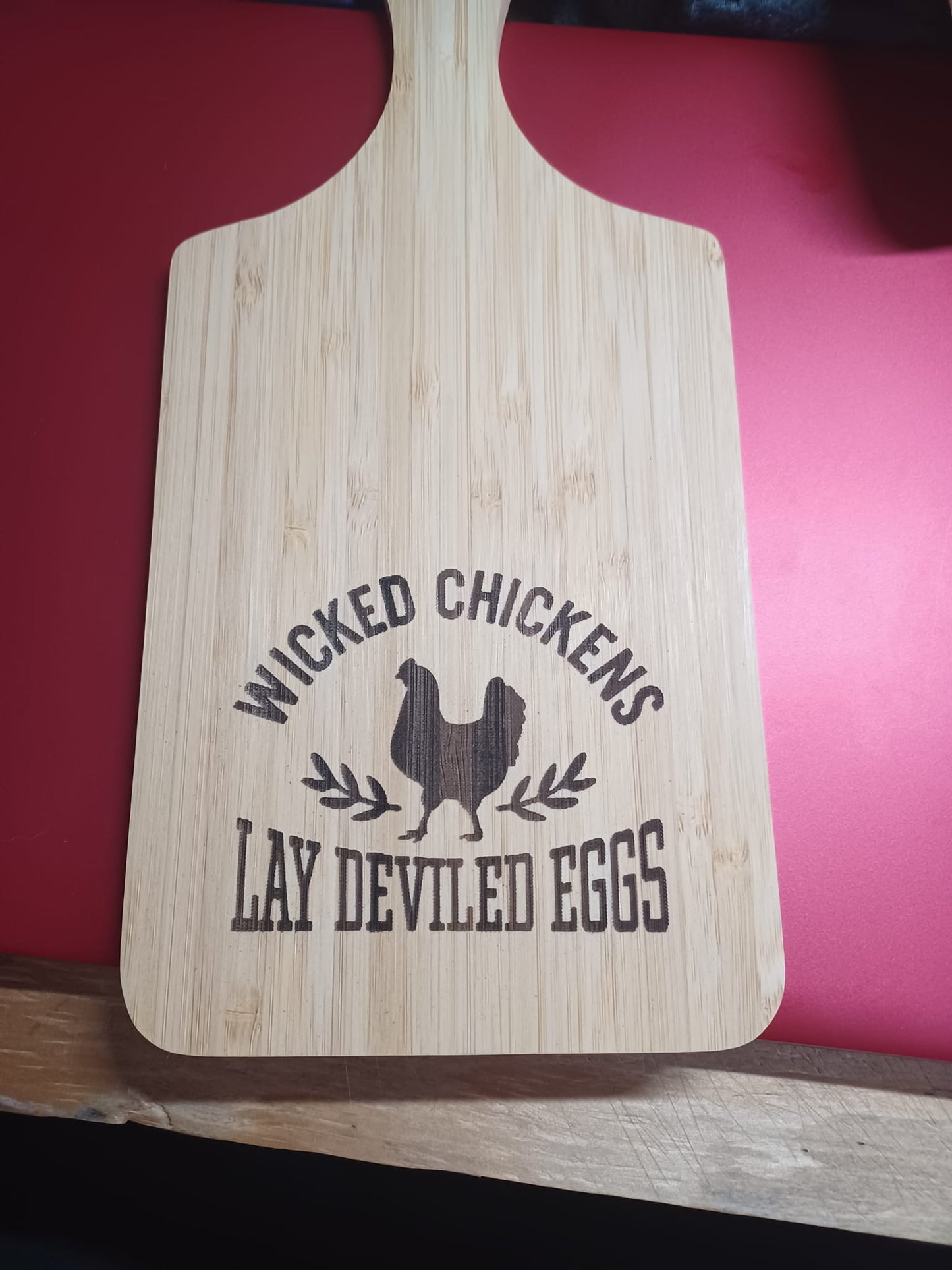 Wicked Chickens cutting board